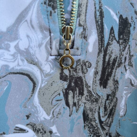 NILS Robin Half Zip Turtleneck Mid-Layer, Ice Blue Marble- XS - Picture 5 of 9